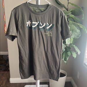 Japanese Brand Bobson Graphic T-Shirt - Dark Olive Green